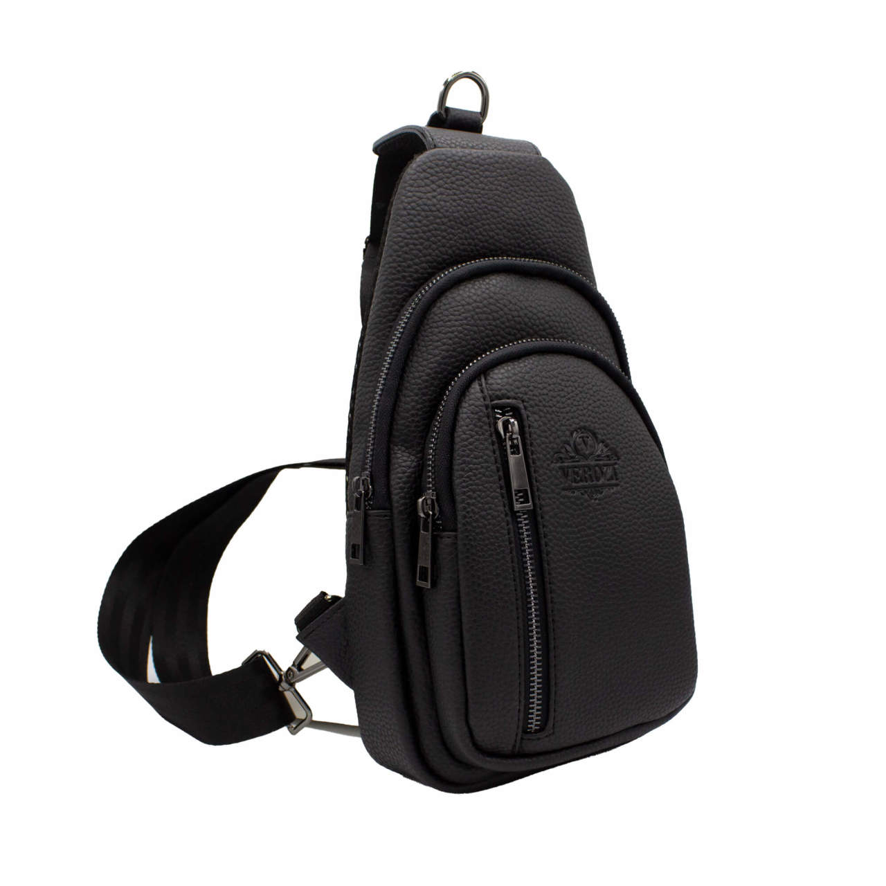 Verozi Deri Unisex Omuz Askılı Çanta - DUAC Siyah