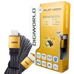 Digiworld 2.0V 4K Flat HDMI Kablo - 1.8mt