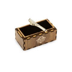 Verozi Kravat İğnesi - Uzun Desenli Gümüş Renkli - KIUFG006