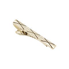 Verozi Kravat İğnesi - Uzun Desenli Gümüş Renkli - KIUFG014