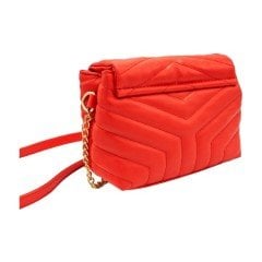 Verozi Kırmızı Deri Görünümlü Kadın Omuz Çantası