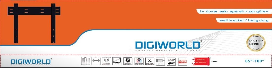 DİGİWORLD ASKI APARAT 65'' 100'' 75KG KADAR HERKUL